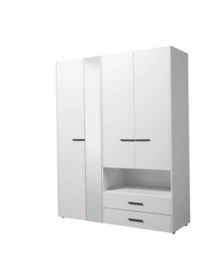 ARMADIO "LISBONA" 4 ANTE BIANCO, 161X55X205 CM